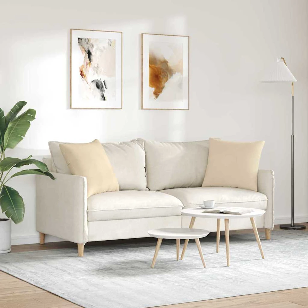 Sofa Pagalvės 2 vnt. audinys Kreminė 50 x 50 cm