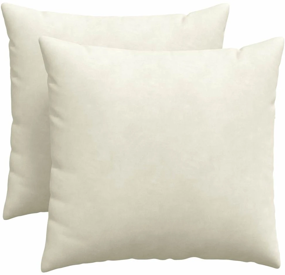 Sofa Pagalvės 2 pcs Kreminė 50 x 50 cm Kordūrinis audinys
