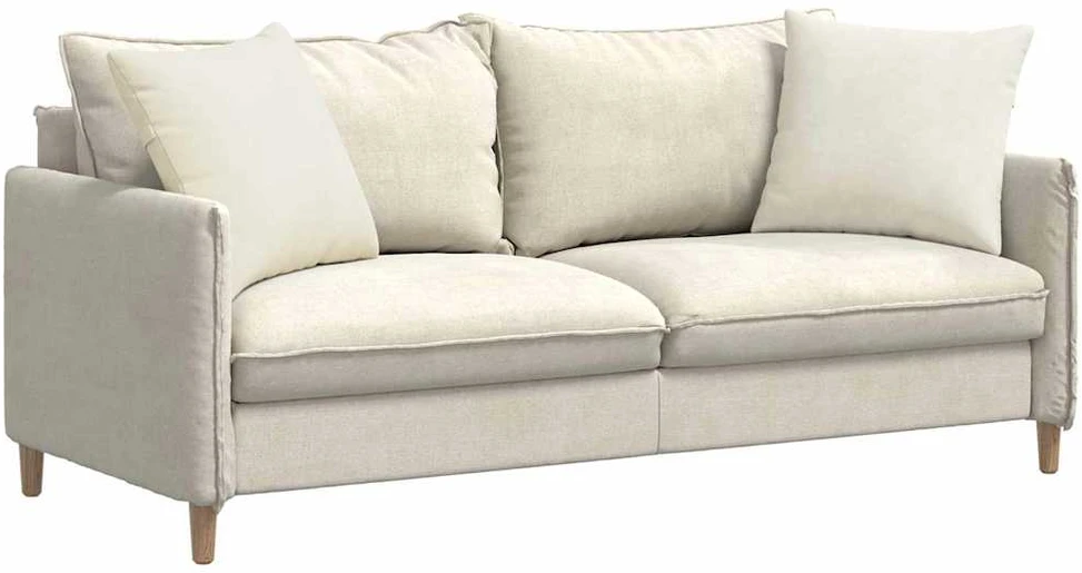 Sofa Pagalvės 2 pcs Kreminė 50 x 50 cm Kordūrinis audinys