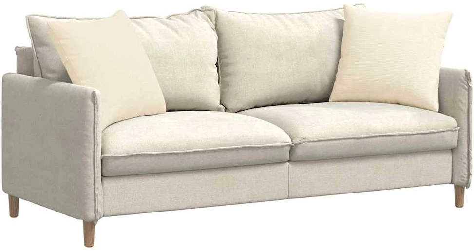 Sofa Pagalvės 2 pcs Kreminė 50 x 50 cm Kordūrinis audinys