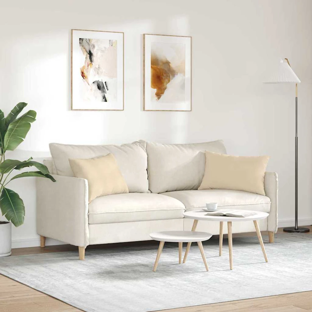 Sofa Pagalvės 2 vnt. audinys Kreminė 60 x 40 cm