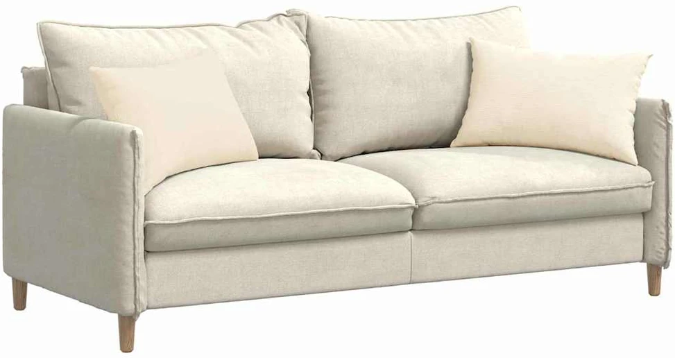 Sofa Pagalvės 2 pcs Kreminė 60 x 40 cm Kordūrinis audinys