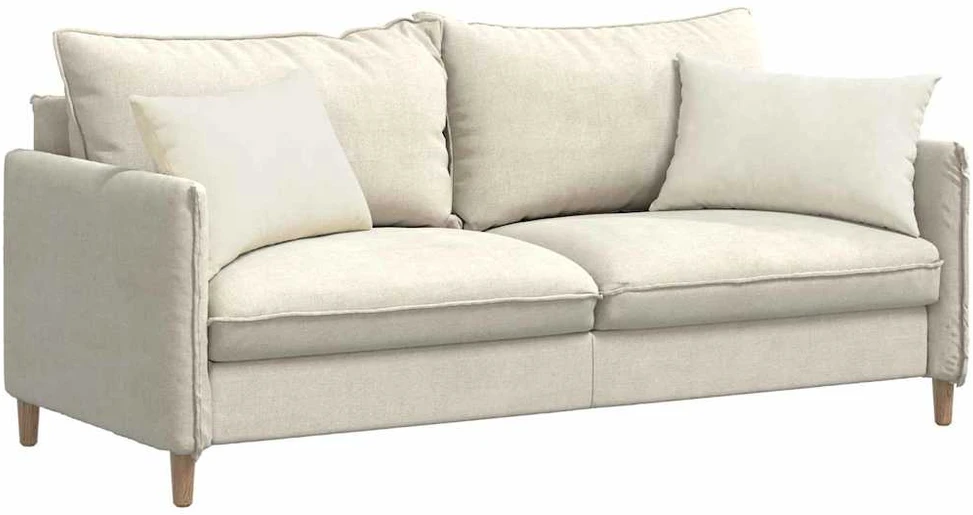 Sofa Pagalvės 2 vnt. Kreminė 60 x 40 cm Kordūrinis audinys