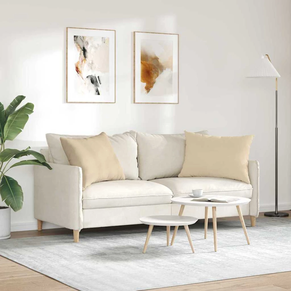Sofa Pagalvės 2 vnt. audinys Kreminė 70 x 50 cm