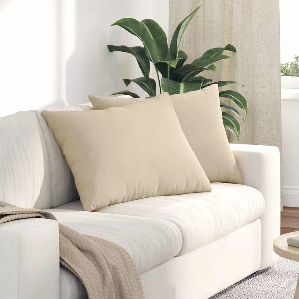 Sofa Pagalvės 2 vnt. audinys Kreminė 70 x 50 cm