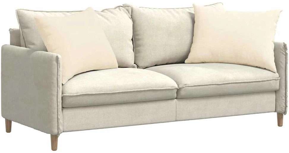 Sofa Pagalvės 2 pcs Kreminė 70 x 50 cm Kordūrinis audinys