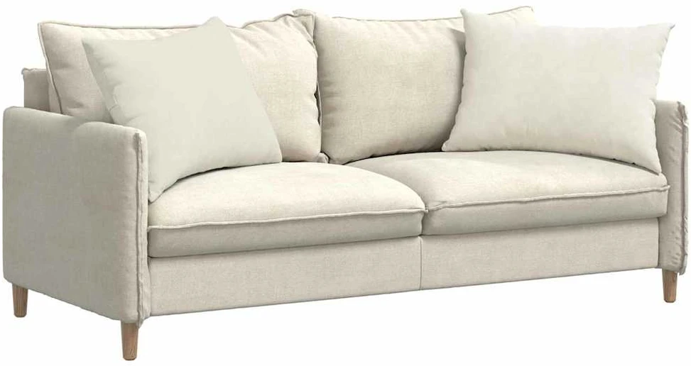 Sofa Pagalvės 2 pcs Kreminė 70 x 50 cm Kordūrinis audinys