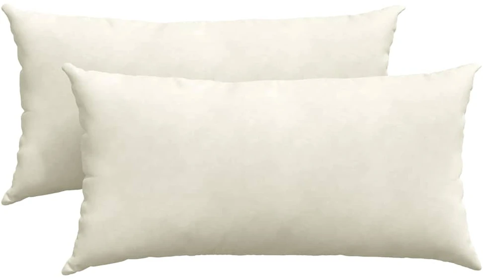 Sofa Pagalvės 2 pcs Kreminė 80 x 40 cm Kordūrinis audinys
