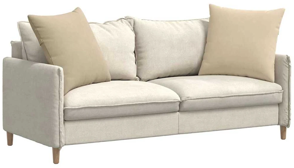 Sofa Pagalvės 2 vnt. audinys Kreminė 80 x 80 cm