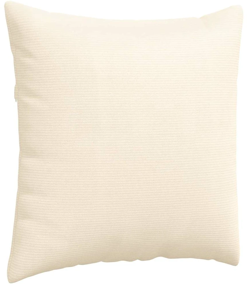 Sofa Pagalvės 2 pcs Kreminė 80 x 80 cm Kordūrinis audinys