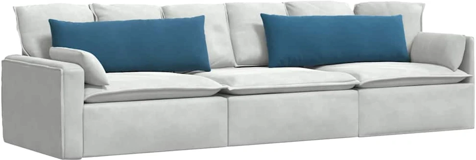 Sofa Pagalvės 2 pcs Mėlyna 120 x 40 cm Kordūrinis audinys