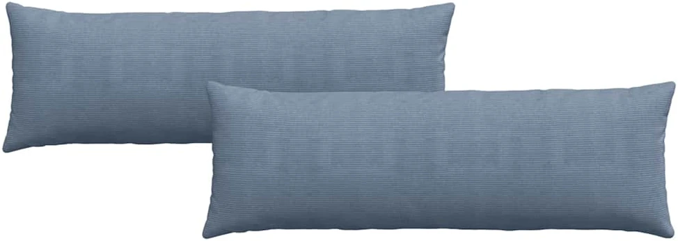 Sofa Pagalvės 2 pcs Mėlyna 120 x 40 cm Kordūrinis audinys