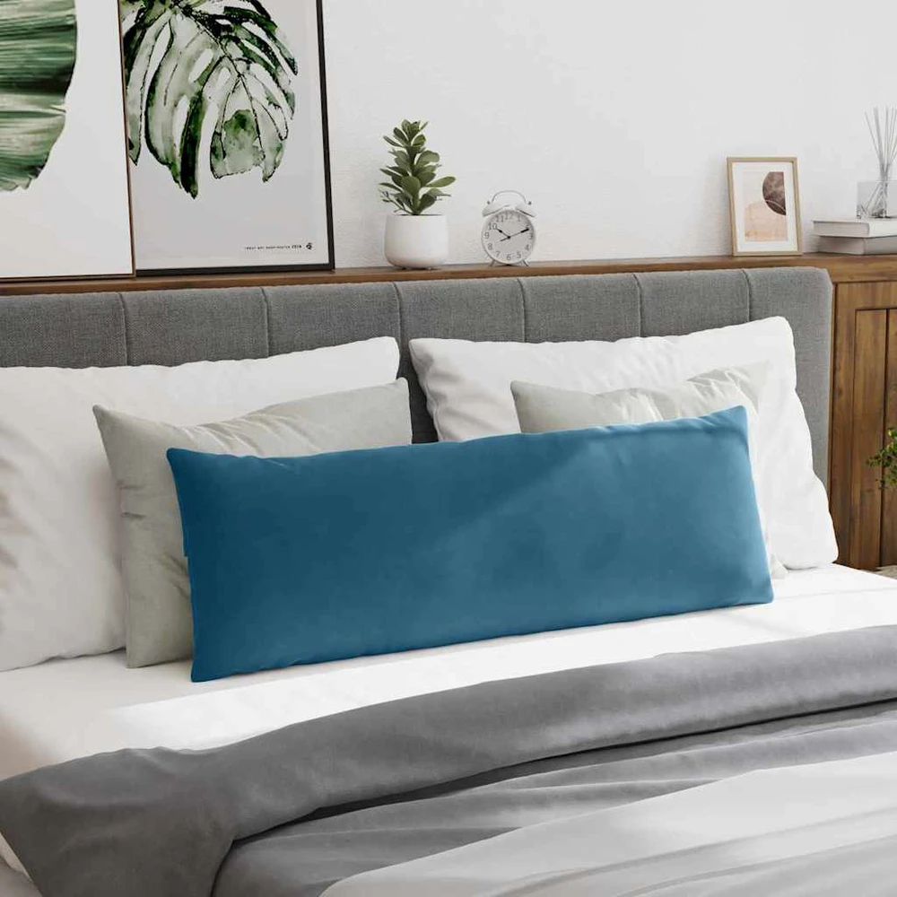 Sofa Pagalvės 2 pcs Mėlyna 120 x 40 cm Kordūrinis audinys