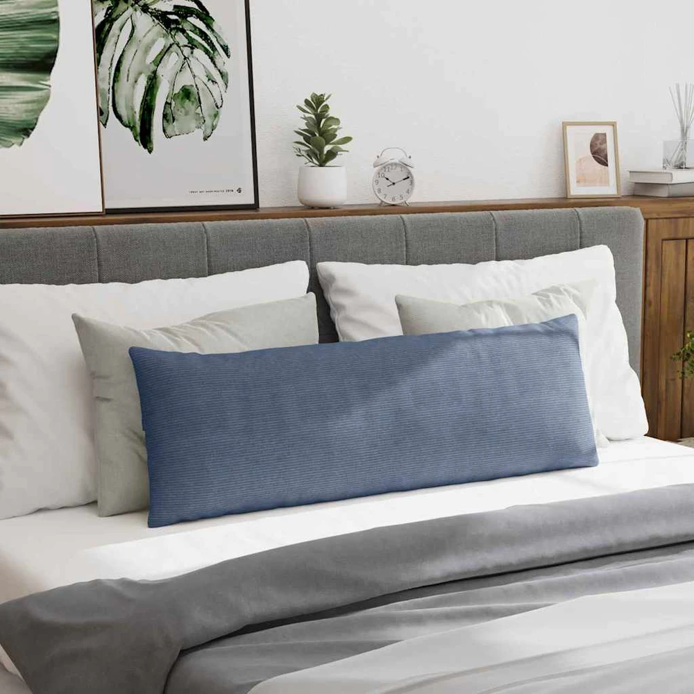 Sofa Pagalvės 2 pcs Mėlyna 120 x 40 cm Kordūrinis audinys