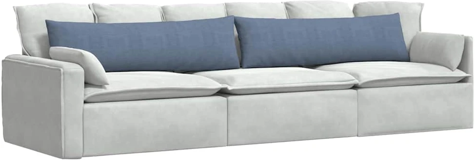 Sofa Pagalvės 2 pcs Mėlyna 145 x 40 cm Kordūrinis audinys