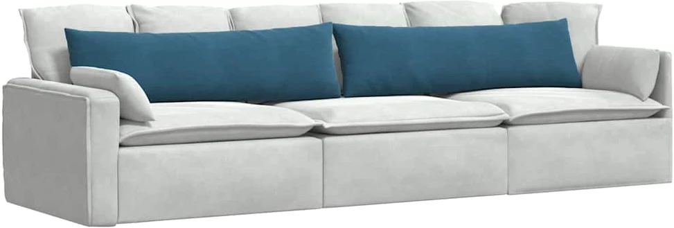 Sofa Pagalvės 2 pcs Mėlyna 145 x 40 cm Kordūrinis audinys