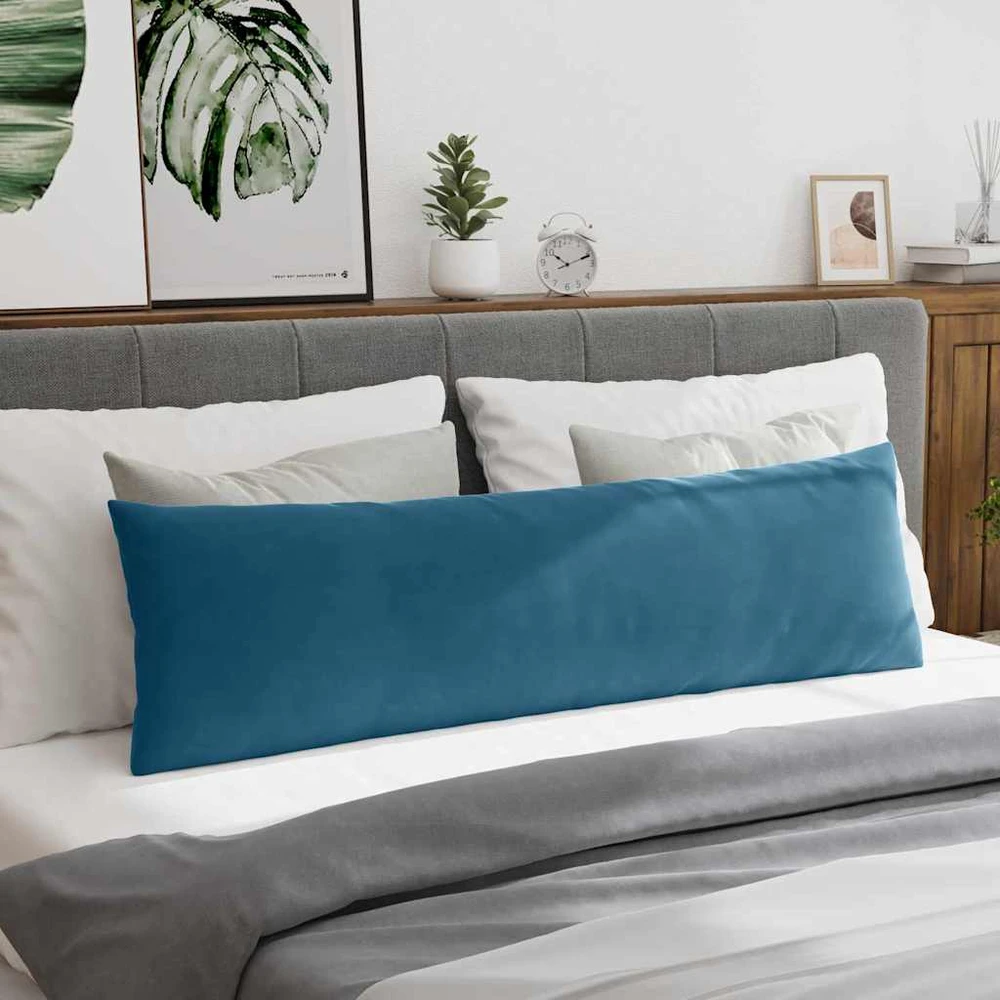 Sofa Pagalvės 2 pcs Mėlyna 145 x 40 cm Kordūrinis audinys