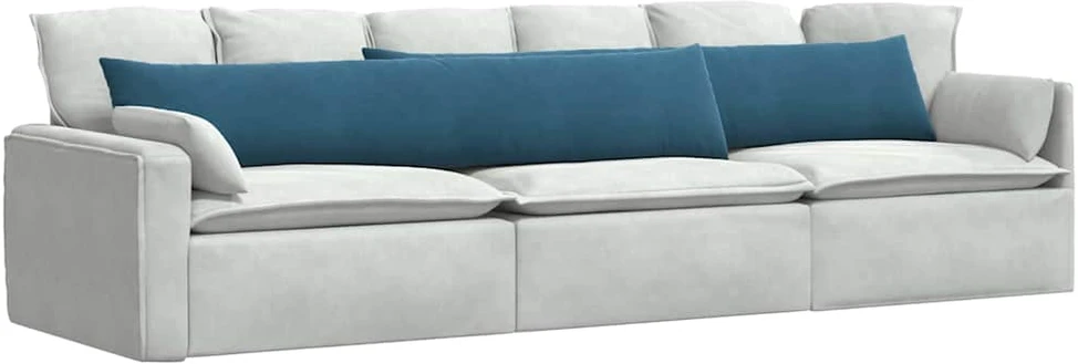 Sofa Pagalvės 2 pcs Mėlyna 200 x 40 cm Kordūrinis audinys