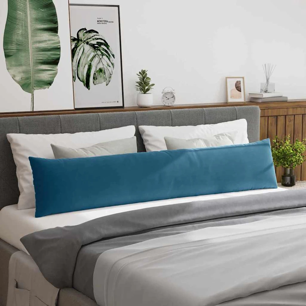 Sofa Pagalvės 2 pcs Mėlyna 200 x 40 cm Kordūrinis audinys