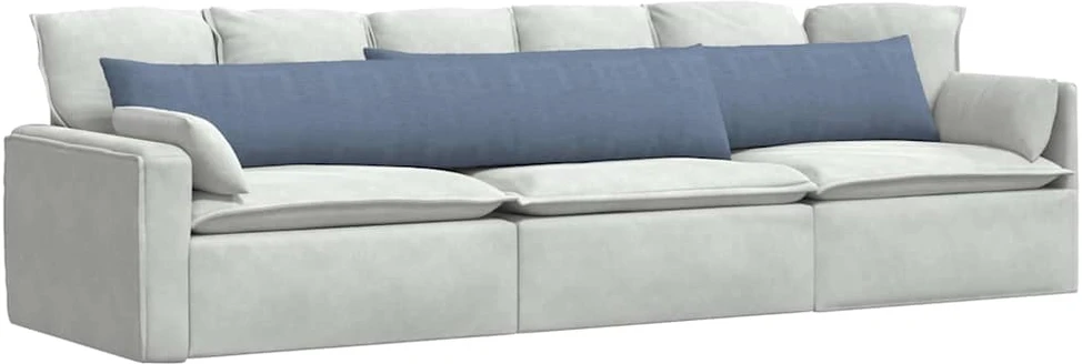 Sofa Pagalvės 2 pcs Mėlyna 200 x 40 cm Kordūrinis audinys