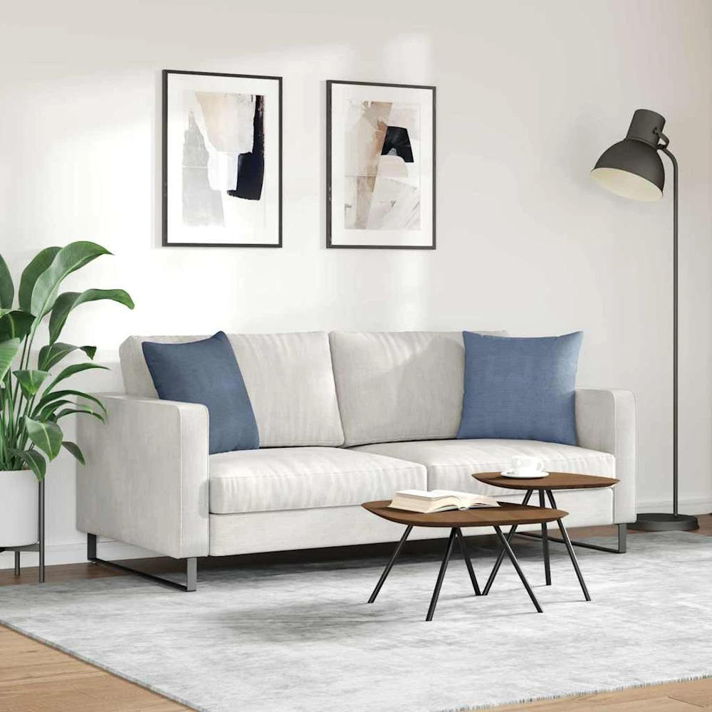 Sofa Pagalvės 2 pcs Mėlyna 45 x 45 cm Kordūrinis audinys