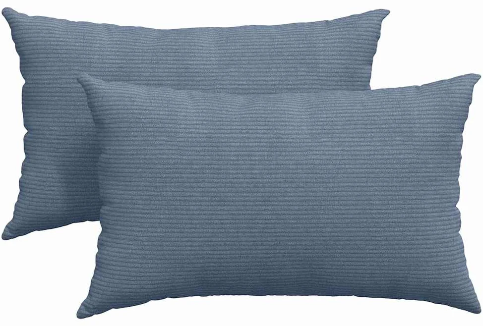 Sofa Pagalvės 2 pcs Mėlyna 50 x 30 cm Kordūrinis audinys