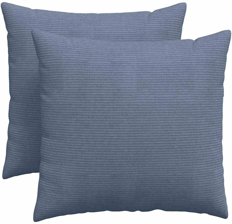Sofa Pagalvės 2 pcs Mėlyna 50 x 50 cm Kordūrinis audinys
