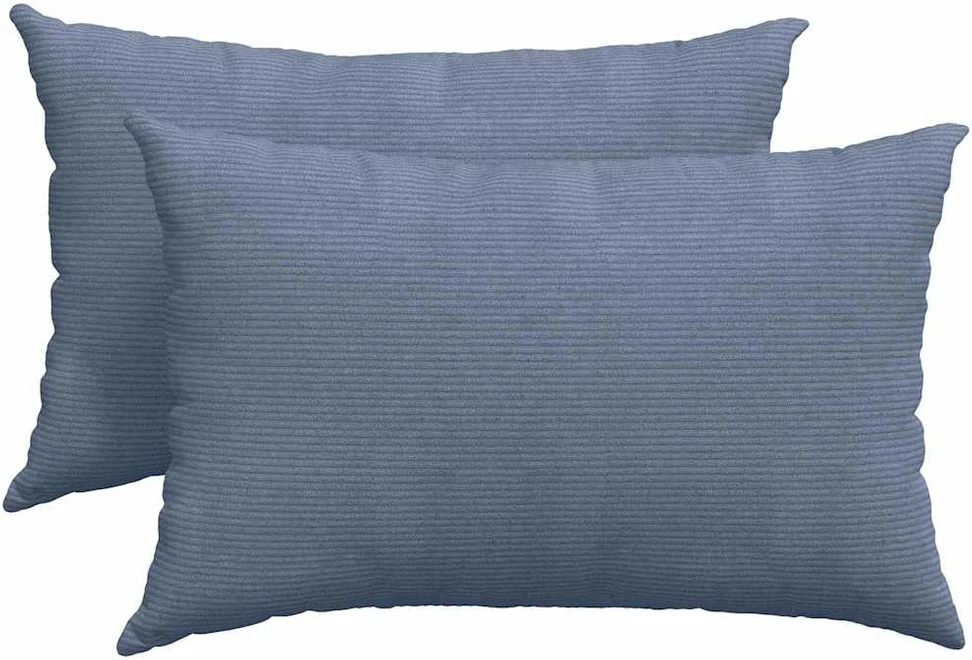 Sofa Pagalvės 2 pcs Mėlyna 60 x 40 cm Kordūrinis audinys
