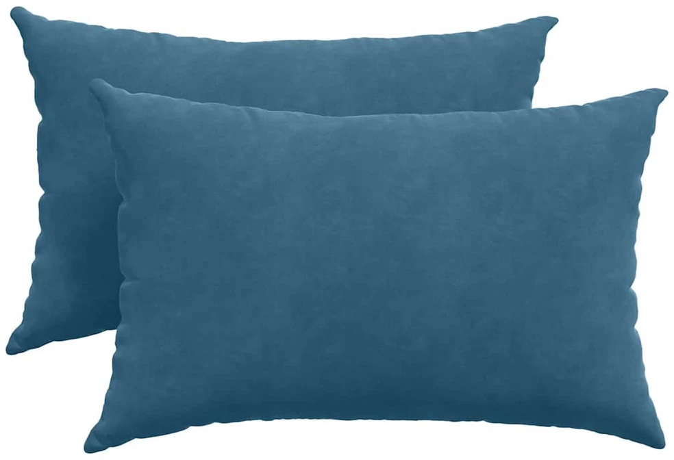 Sofa Pagalvės 2 pcs Mėlyna 60 x 40 cm Kordūrinis audinys