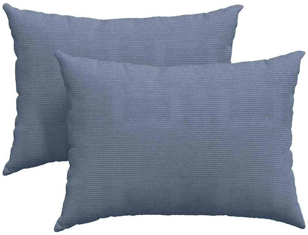 Sofa Pagalvės 2 pcs Mėlyna 70 x 50 cm Kordūrinis audinys