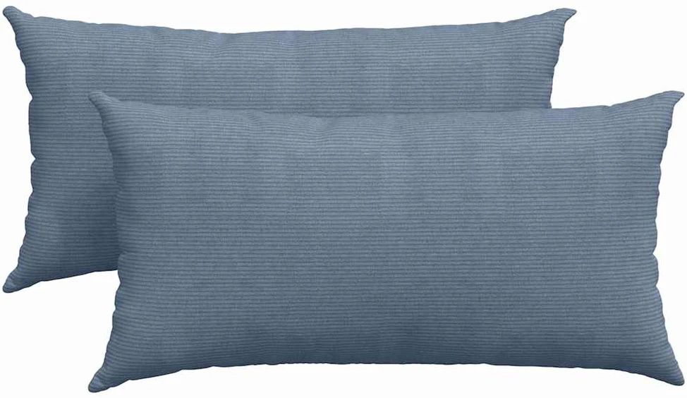 Sofa Pagalvės 2 pcs Mėlyna 80 x 40 cm Kordūrinis audinys