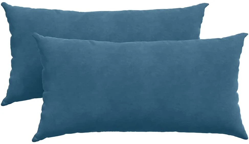 Sofa Pagalvės 2 pcs Mėlyna 80 x 40 cm Kordūrinis audinys