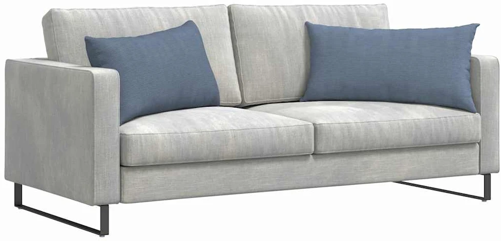 Sofa Pagalvės 2 pcs Mėlyna 80 x 40 cm Kordūrinis audinys