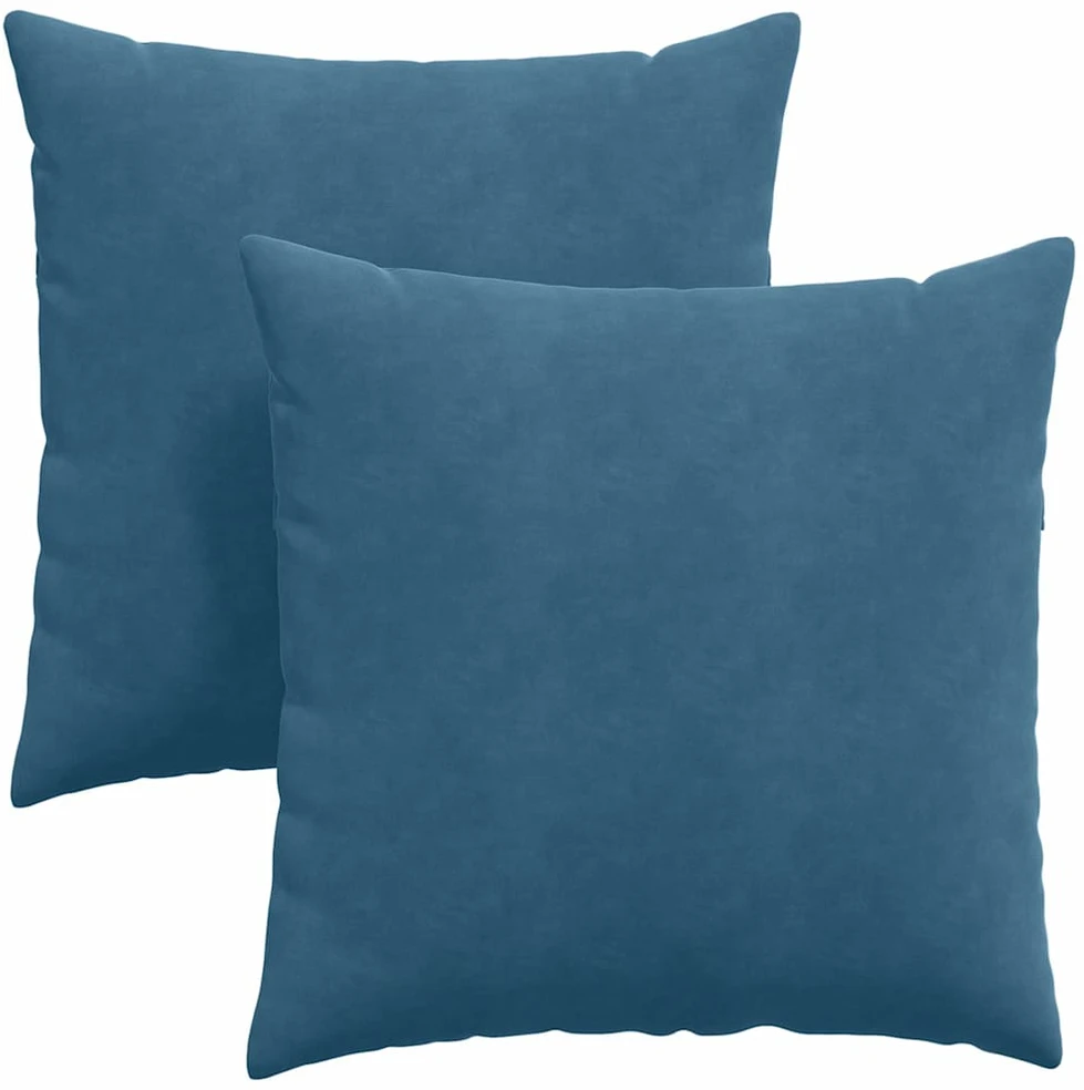 Sofa Pagalvės 2 pcs Mėlyna 80 x 80 cm Kordūrinis audinys