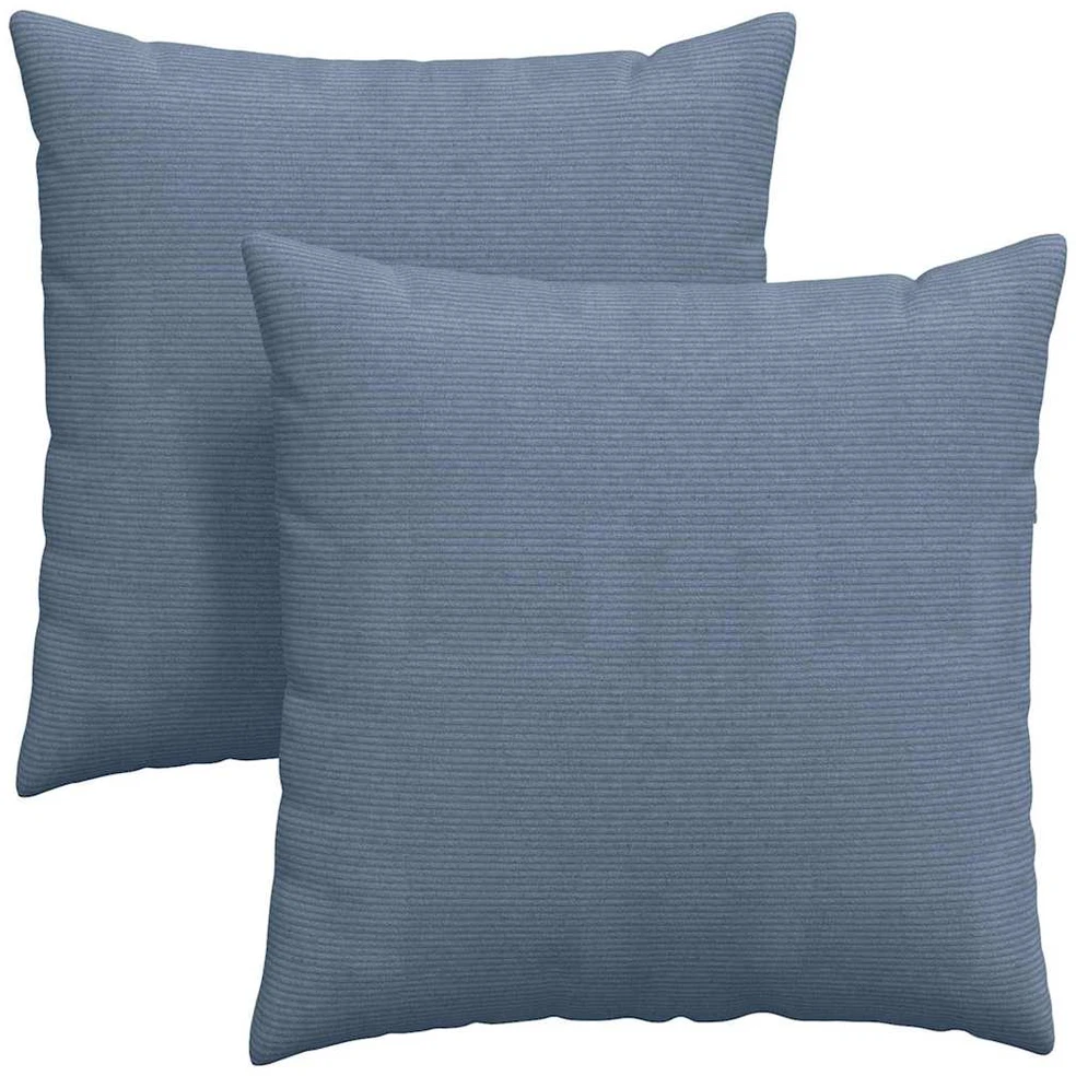 Sofa Pagalvės 2 pcs Mėlyna 80 x 80 cm Kordūrinis audinys