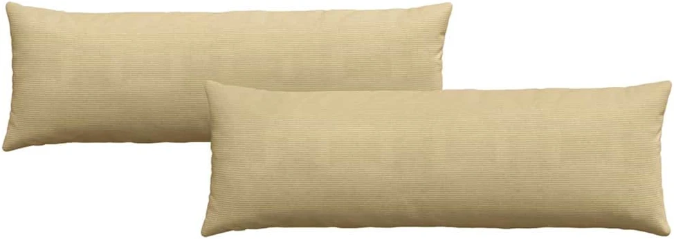 Sofa Pagalvės 2 pcs Pilkai žalia 120 x 40 cm Kordūrinis audinys
