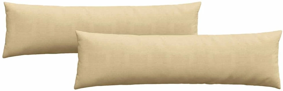 Sofa Pagalvės 2 pcs Pilkai žalia 145 x 40 cm Kordūrinis audinys