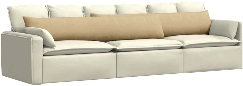 Sofa Pagalvės 2 pcs Pilkai žalia 200 x 40 cm Kordūrinis audinys