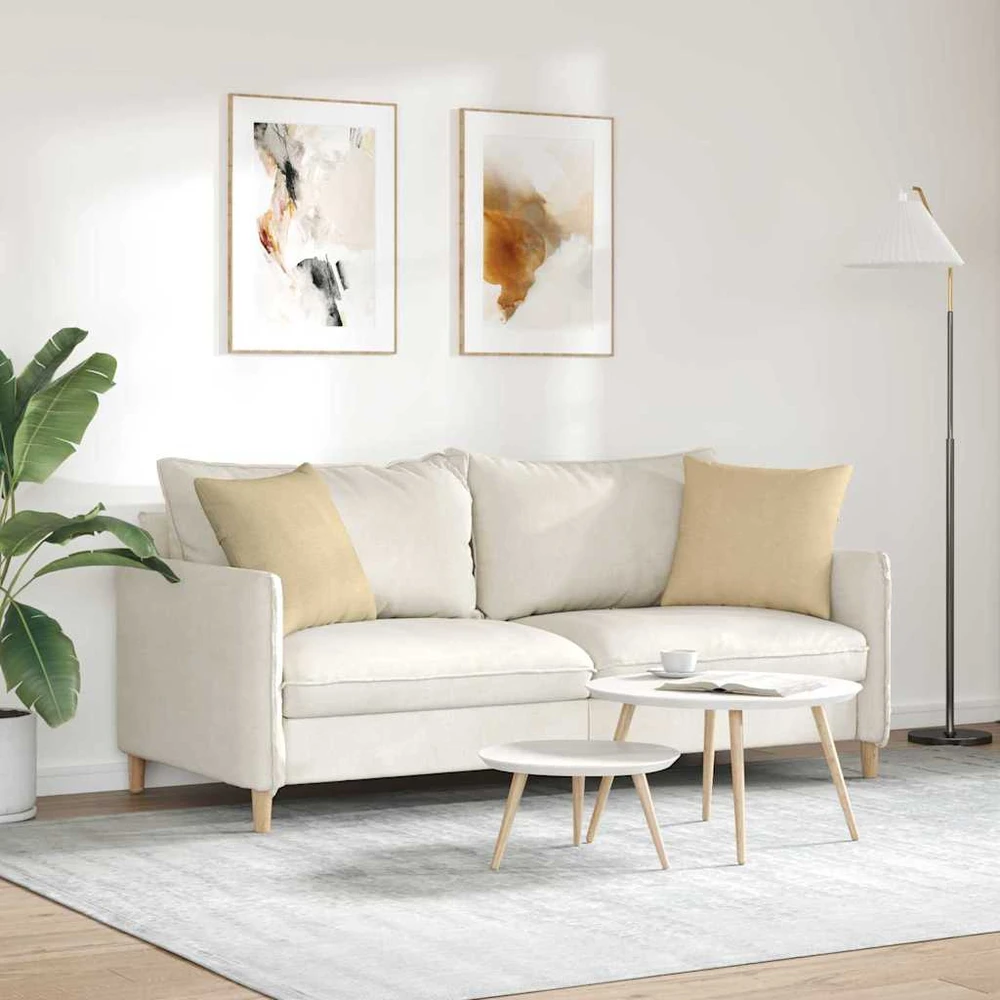 Sofa Pagalvės 2 pcs Pilkai žalia 45 x 45 cm Kordūrinis audinys