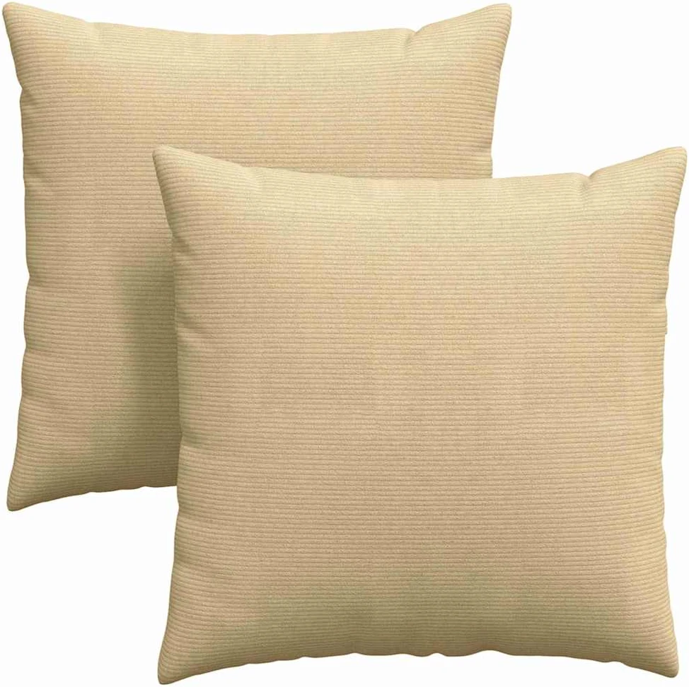 Sofa Pagalvės 2 pcs Pilkai žalia 80 x 80 cm Kordūrinis audinys