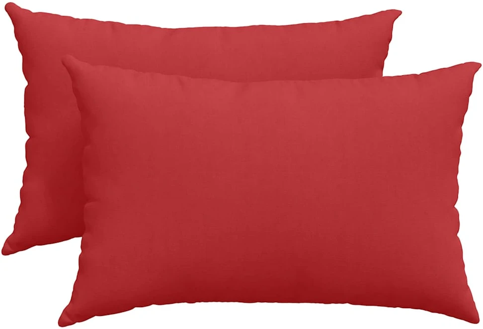 Sofa Pagalvės 2 vnt. audinys Raudona 60 x 40 cm