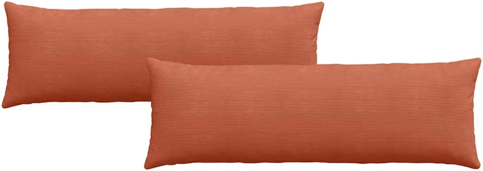 Sofa Pagalvės 2 pcs Raudona oranžinė 120 x 40 cm