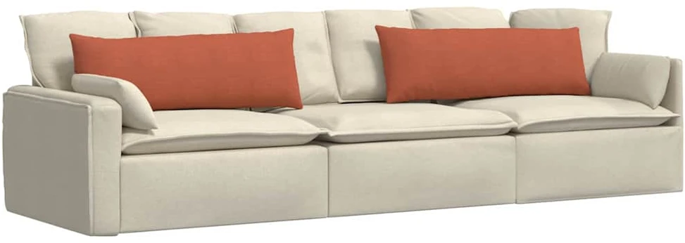 Sofa Pagalvės 2 pcs Raudona oranžinė 120 x 40 cm