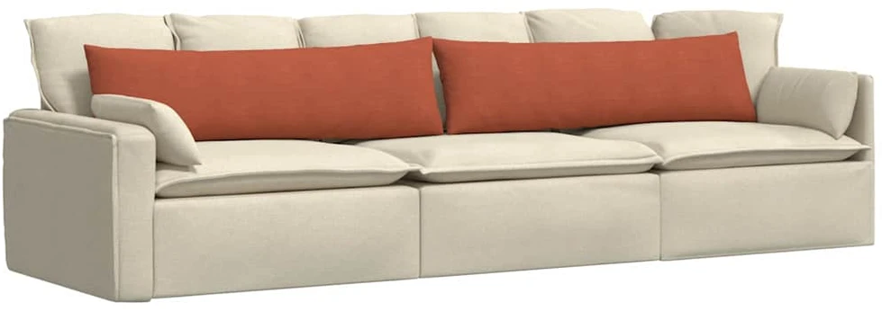 Sofa Pagalvės 2 pcs Raudona oranžinė 145 x 40 cm