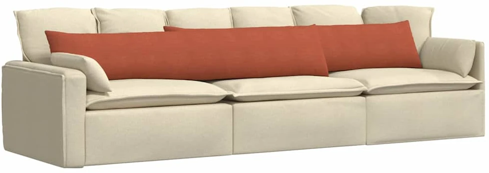 Sofa Pagalvės 2 pcs Raudona oranžinė 200 x 40 cm