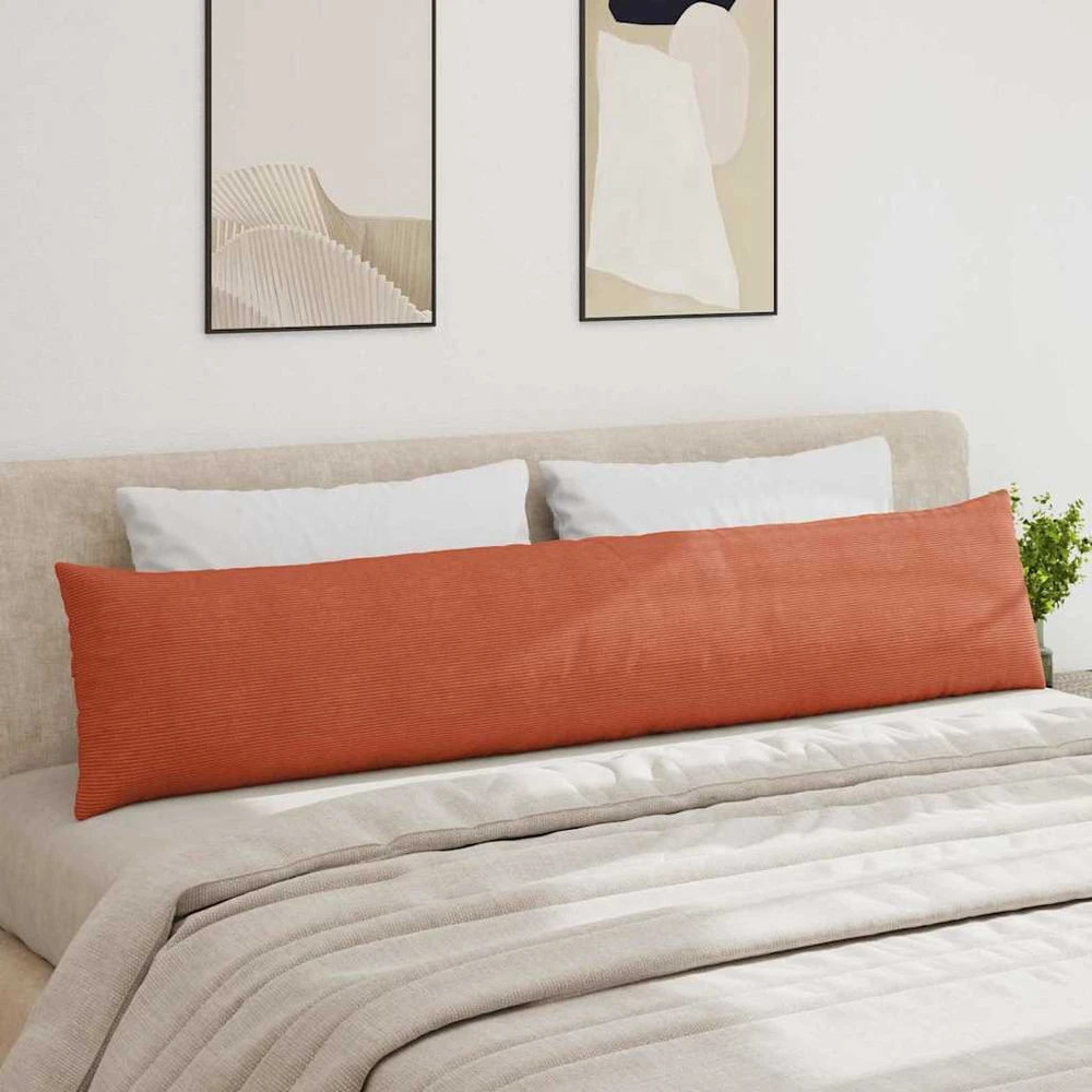Sofa Pagalvės 2 pcs Raudona oranžinė 200 x 40 cm