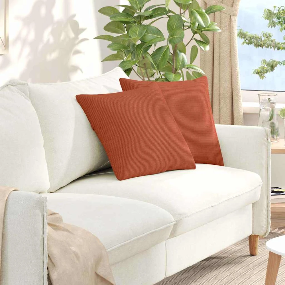 Sofa Pagalvės 2 pcs Raudona oranžinė 45 x 45 cm