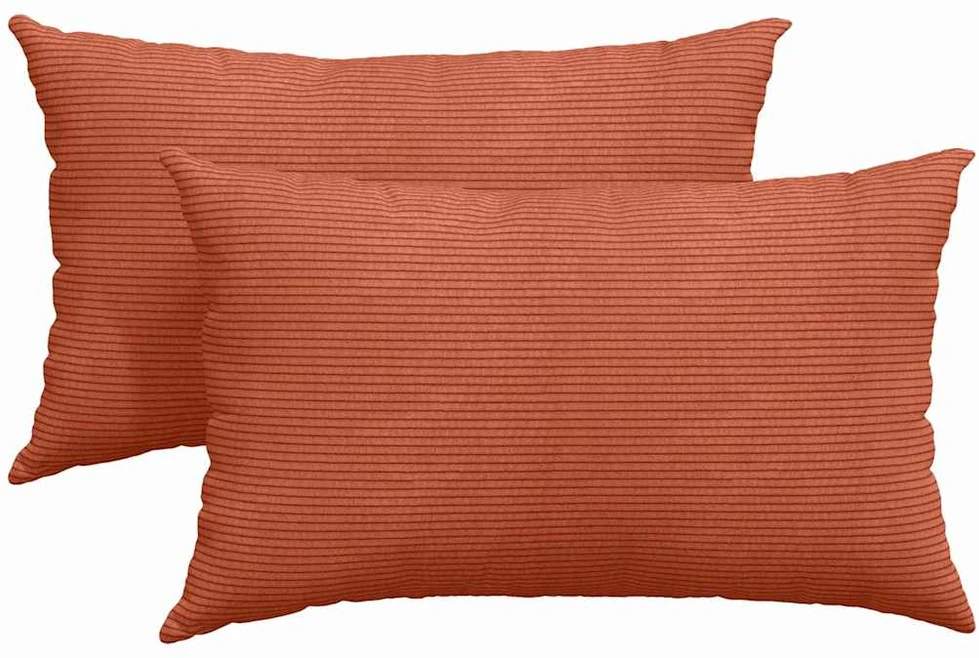 Sofa Pagalvės 2 pcs Raudona oranžinė 50 x 30 cm