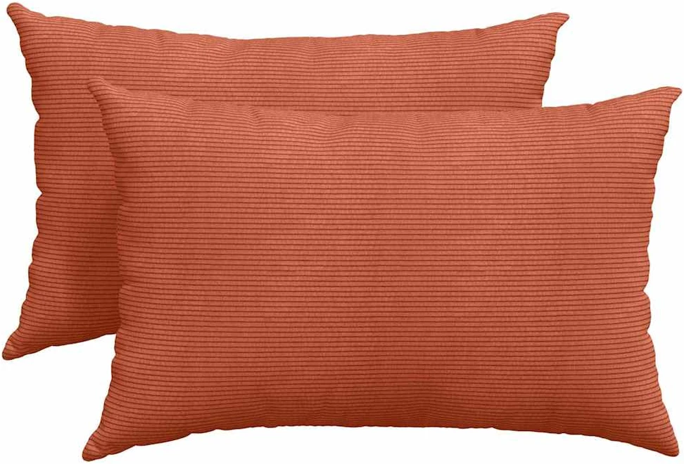 Sofa Pagalvės 2 pcs Raudona oranžinė 60 x 40 cm