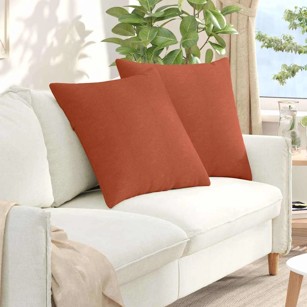 Sofa Pagalvės 2 pcs Raudona oranžinė 60 x 60 cm